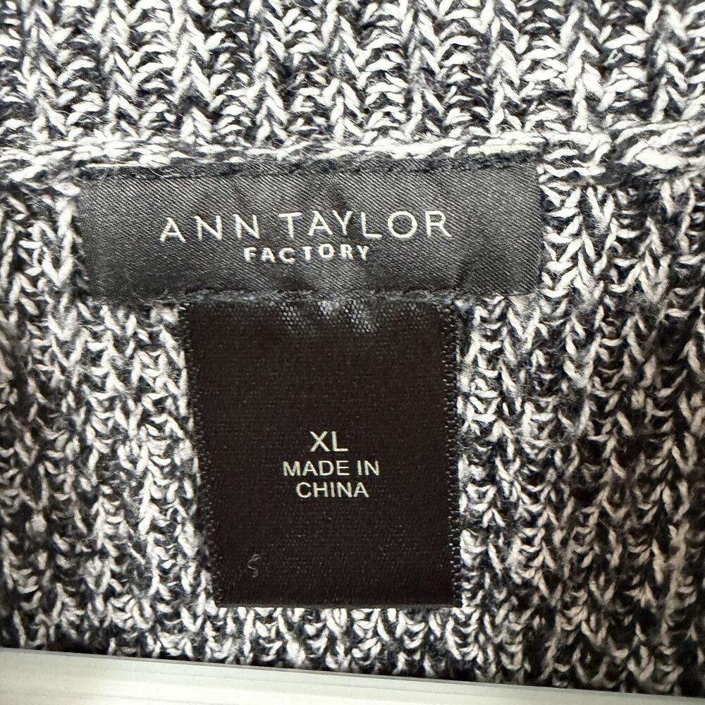 Ann Taylor Factory Sweater Dress XL Marled Knit Cozy Chic Mod Retro 70s Revival - Picture 5 of 10